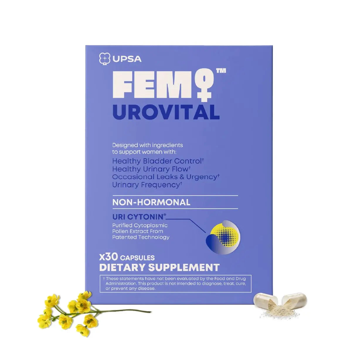 FEM Urovital Bladder Control Supplements - Overactive Bladder, Leakage & Urgency Relief - Non-Hormonal Urinary Tract Health Support for Women - 30 Capsules UpsaBuy Supplements Australia