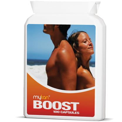MyTan Boost Tan Pills | 100 Capsules | Sun Tan Accelerator | Natural Tanning Supplement | Tyrosine, Copper Multivitamin | 25-Day Extended Holiday Supply MyTanBuy Supplements Australia