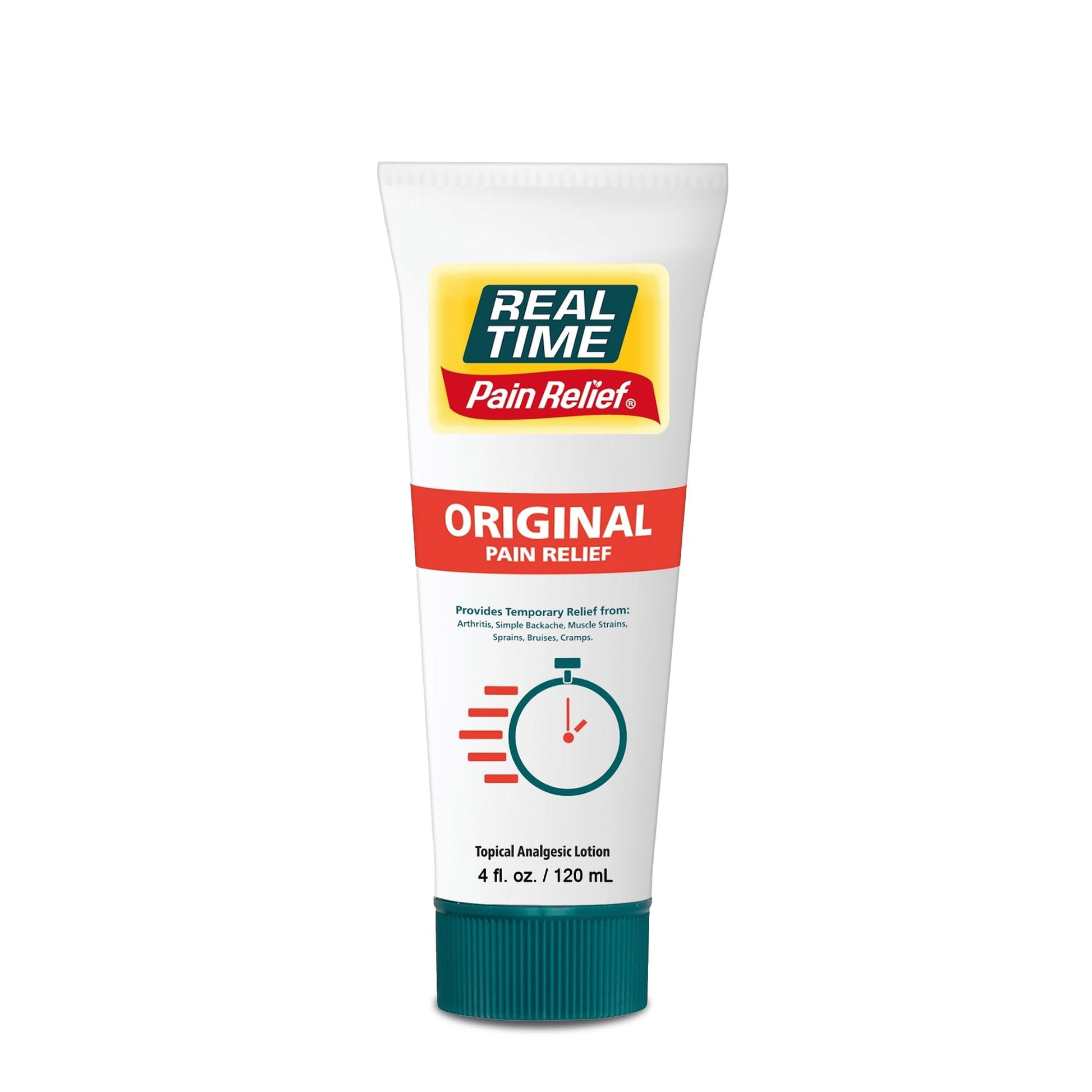 Real Time Pain Relief Cream 4oz Tube | 17 Natural Ingredients: 1.25% Menthol, Arnica & MSM | Muscle Strain & Joint Discomfort Relief for Arthritis, Cramps, Sprains, Bruises, Hands, Back & Knee Pain Real Time Pain ReliefBuy Supplements Australia