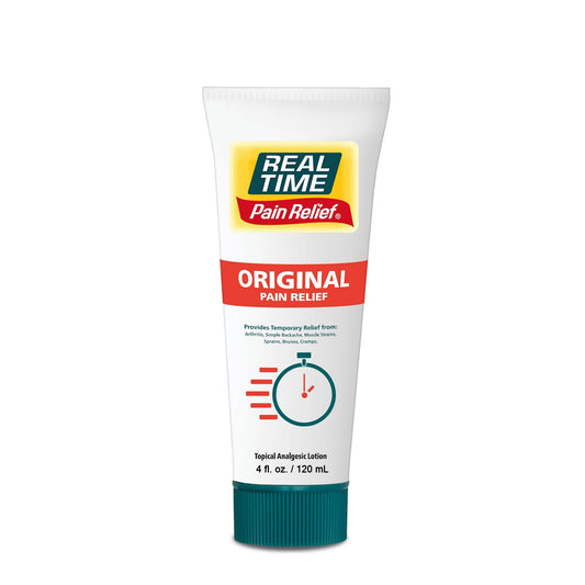 Real Time Pain Relief Cream 4oz Tube | 17 Natural Ingredients: 1.25% Menthol, Arnica & MSM | Muscle Strain & Joint Discomfort Relief for Arthritis, Cramps, Sprains, Bruises, Hands, Back & Knee Pain Real Time Pain ReliefBuy Supplements Australia