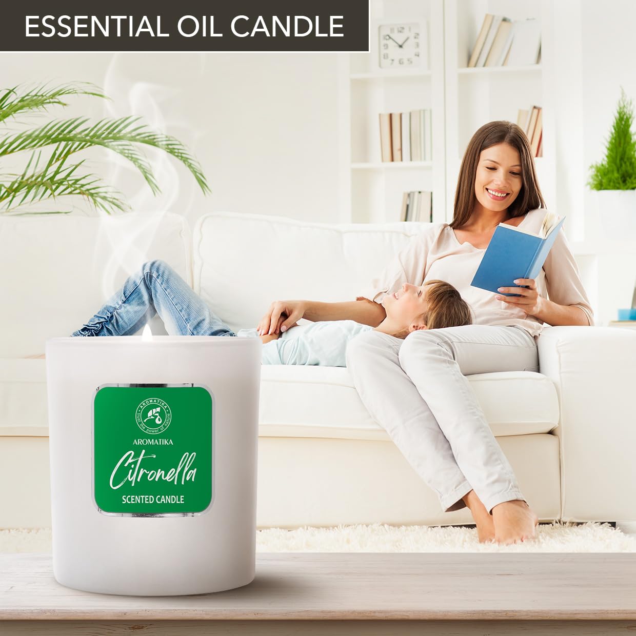 Scented Candle Citronella 200g - Aromatherapy Candle - Soy Wax Candles for Home Scented AROMATIKABuy Supplements Australia