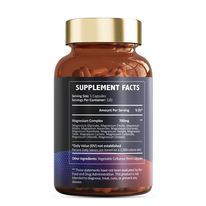 Totaria Magnesium Complex 700mg 12 in 1 Magnesium Supplement with Glycinate Citrate Malate Oxide Taurate Aspartate Orotate Magnesium Relaxation