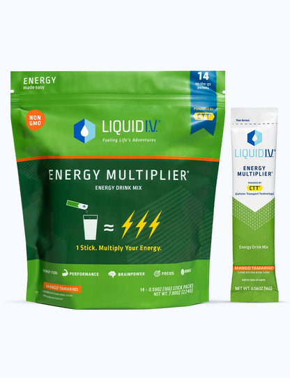 Liquid I.V. Hydration + Energy Multiplier - Mango Tamarind - Hydration Powder 