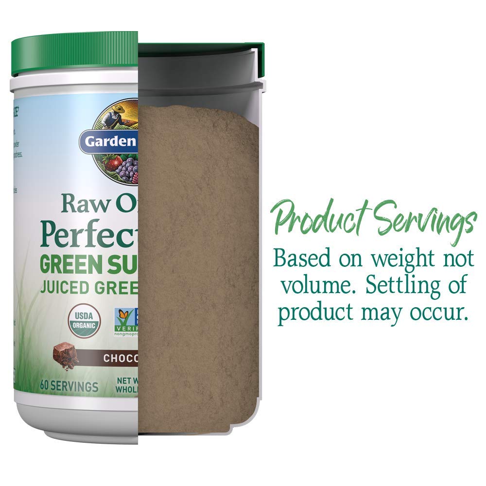 Garden of Life Raw Organic Perfect Food Green Superfood Juiced Greens Powder - Chocolate, 60 Servings, Non-GMO, Gluten Free, Vegan Whole Food Dietary Supplement Plus Probiotics, Enzymes Garden of LifeBuy Supplements Australia