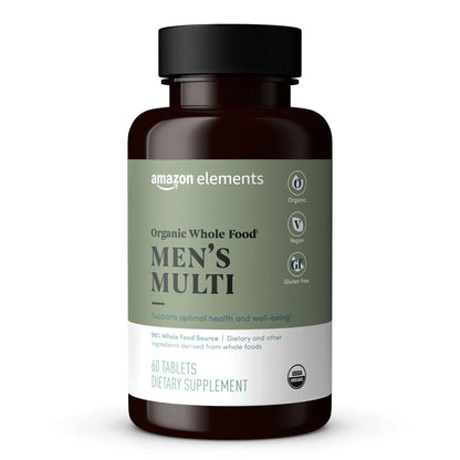 Amazon Elements Organic Whole Food Men's Multi, 60 tablets Amazon ElementsBuy Supplements Australia