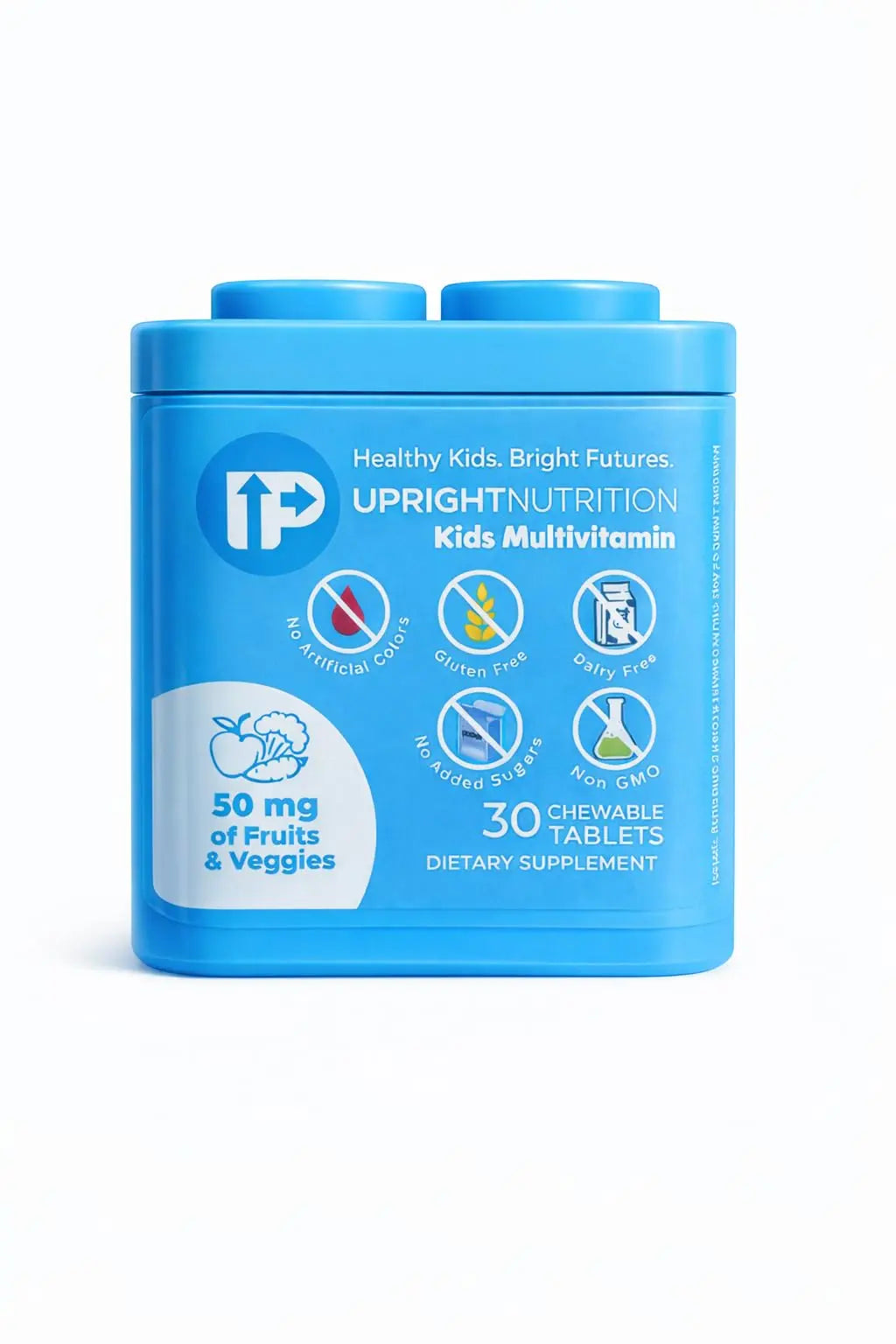 Upright Nutrition Children's Multivitamin | 30 Day Supply | Chewable, Sugar-Free | 17+ Essential Vitamins & Minerals with 50mg of Fruits & Veggies Upright Nutrition