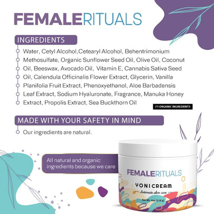 FEMALE RITUALS Vulva Moisturizing Cream - Vulva Care Balm - Clinically Tested Vaginal Moisturizer FEMALE RITUALSBuy Supplements Australia