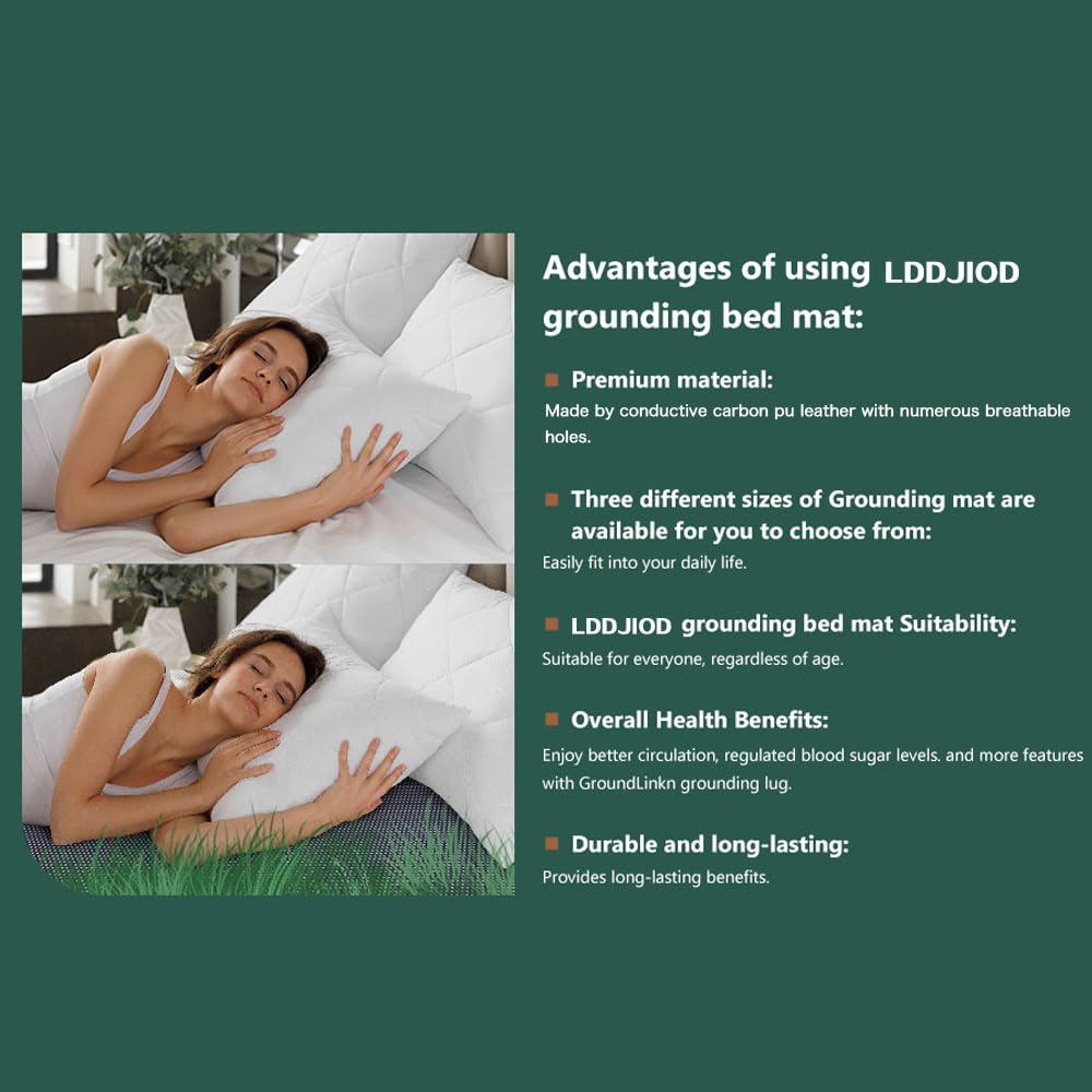 LDDJIOD Grounding Mat for Bed with 2 Grounding Cords, Conductive Grounding Sheet LDDJIODBuy Supplements Australia