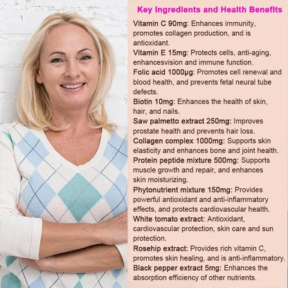 EGUOO Women’s Multivitamin 90 Capsules - Vitamin C, E, Biotin & Folic Acid for Energy, Immune Support, Brain, Heart, Eye & Bone Health EGUOOBuy Supplements Australia