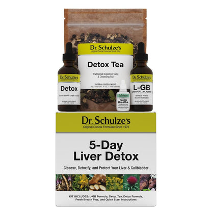 Dr. Schulze's 5-Day Liver Detox - 5-Day Liver Cleanse Kit - Supports Healthy Digestion & Energy - Gallbladder Cleanse - Plant-Based Ingredients - Gluten-Free & Vegan Dr. Schulze'sBuy Supplements Australia