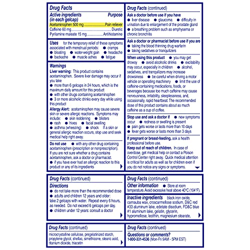 Midol Complete Gelcaps 24ct: Midol Complete Menstrual Pain Relief Gelcaps with Acetaminophen MidolBuy Supplements Australia