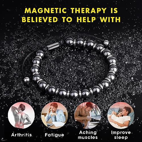 CARITATE Magnetic Hematite Bracelet for Women and Men, Healing Energy Beaded Bracelet CARITATEBuy Supplements Australia