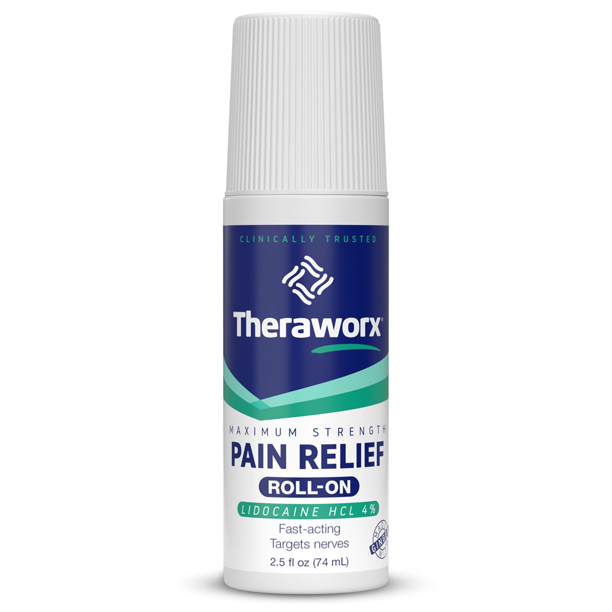 Theraworx Maximum Strength Pain Relief Roll-On with Lidocaine, Fast-Acting - 2.5 Oz - 1 Count TheraworxBuy Supplements Australia