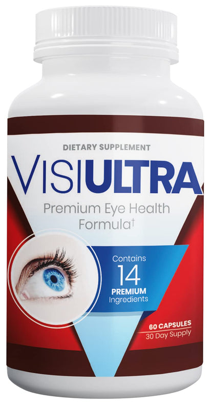VisiUltra Eye Health Supplement – 14 Essential nutrients for Clear Vision, Blue Light Protection, and Long-Term Eye Health. Supports Clarity and Eye Wellness. 60 Capsules. (1 Pack) VisiUltraBuy Supplements Australia