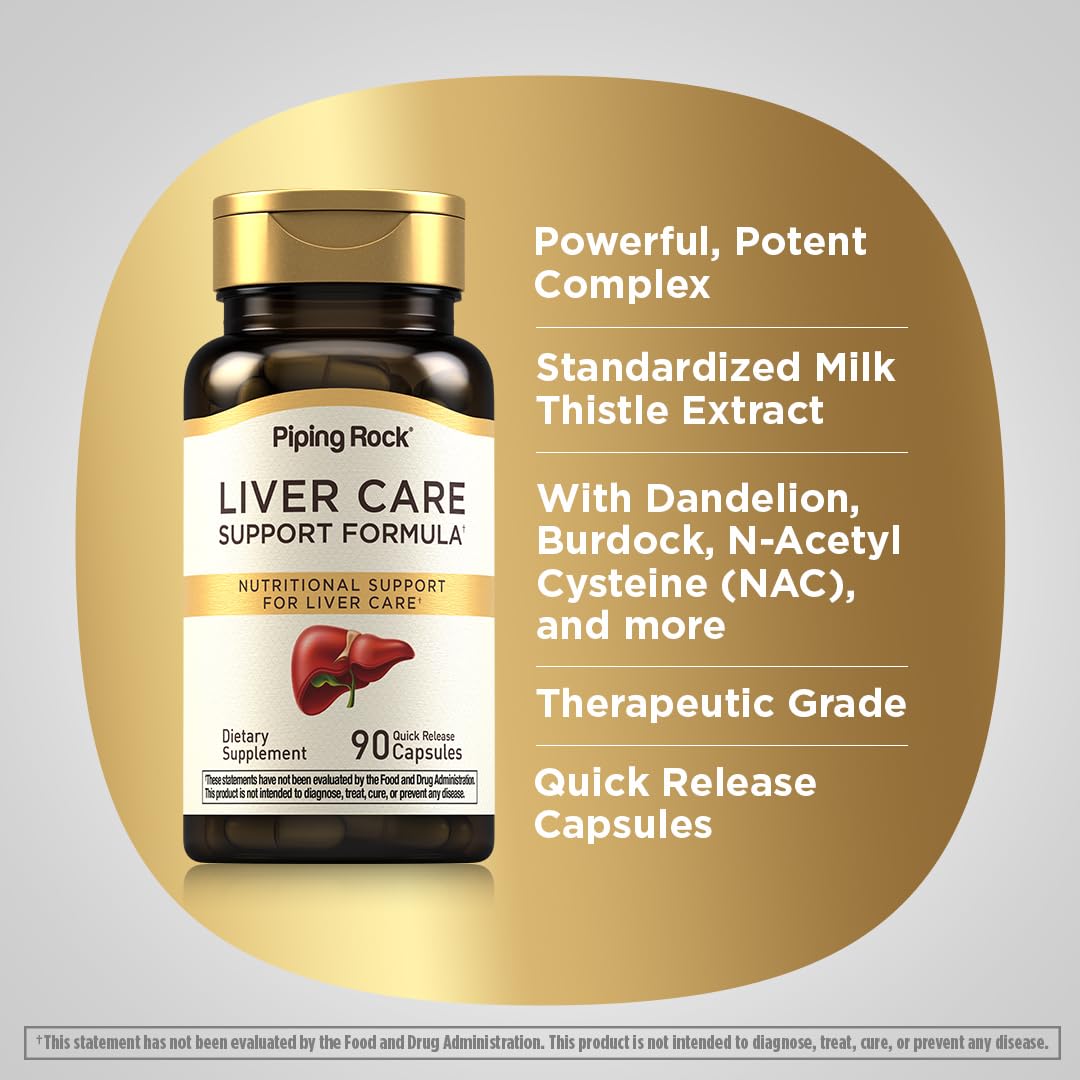 Piping Rock Liver Cleanse Complex | 90 Capsules | Liver Care Support Formula | Non-GMO, Gluten Free Supplement Piping RockBuy Supplements Australia