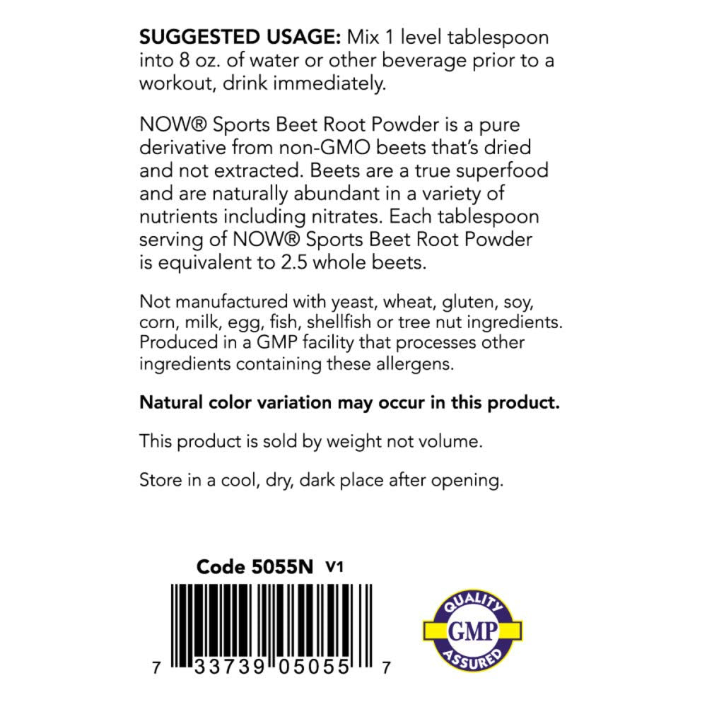 NOW Sports Nutrition, Beet Root Powder, Super Food With Naturally Occurring Nitrates NOWBuy Supplements Australia