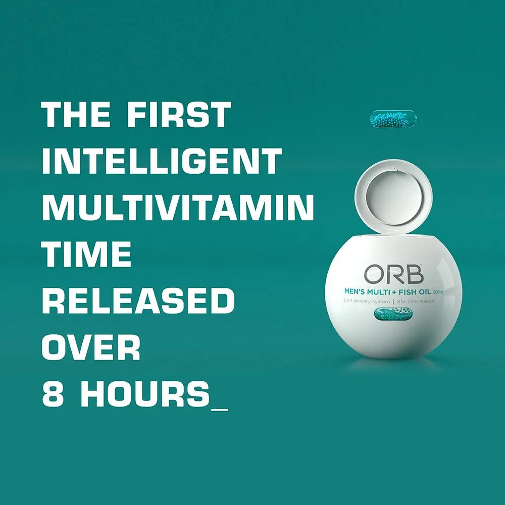ORB Men’S MULTIVITAMIN + Fish Oil – A Complete Multi + Fish Oil |Heart Health Support, Antioxidant Support, Supports a Positive Mood Orb WellnessBuy Supplements Australia