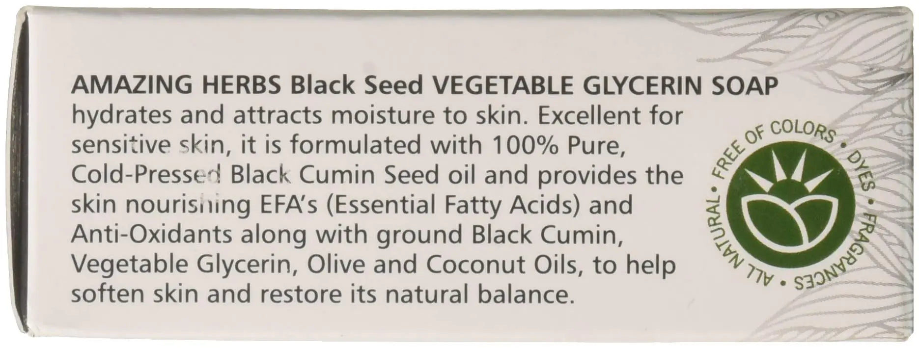 Amazing Herbs Black Seed Vegetable Glycerin Soap, 4.25 Ounce Amazing HerbsBuy Supplements Australia