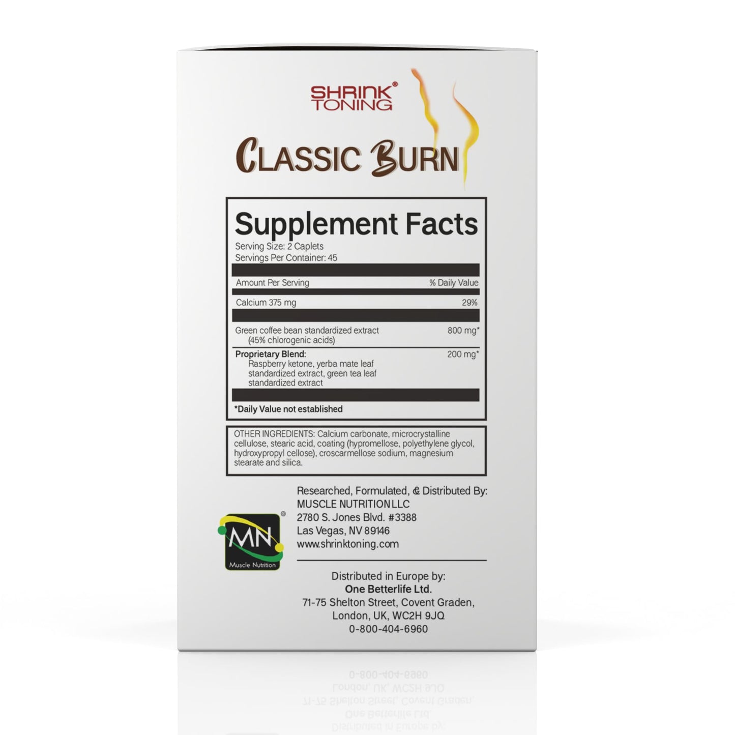 shrink Classic Burn - Pure Green Coffee Bean Extract and Raspberry Ketones with 45% shrinkBuy Supplements Australia
