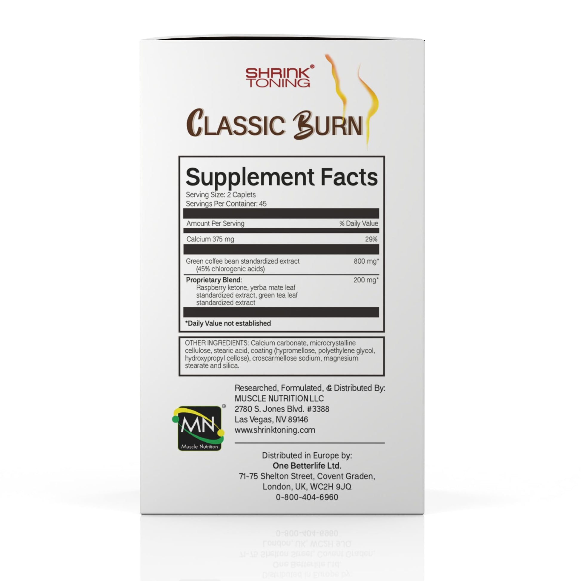 shrink Classic Burn - Pure Green Coffee Bean Extract and Raspberry Ketones with 45% shrinkBuy Supplements Australia