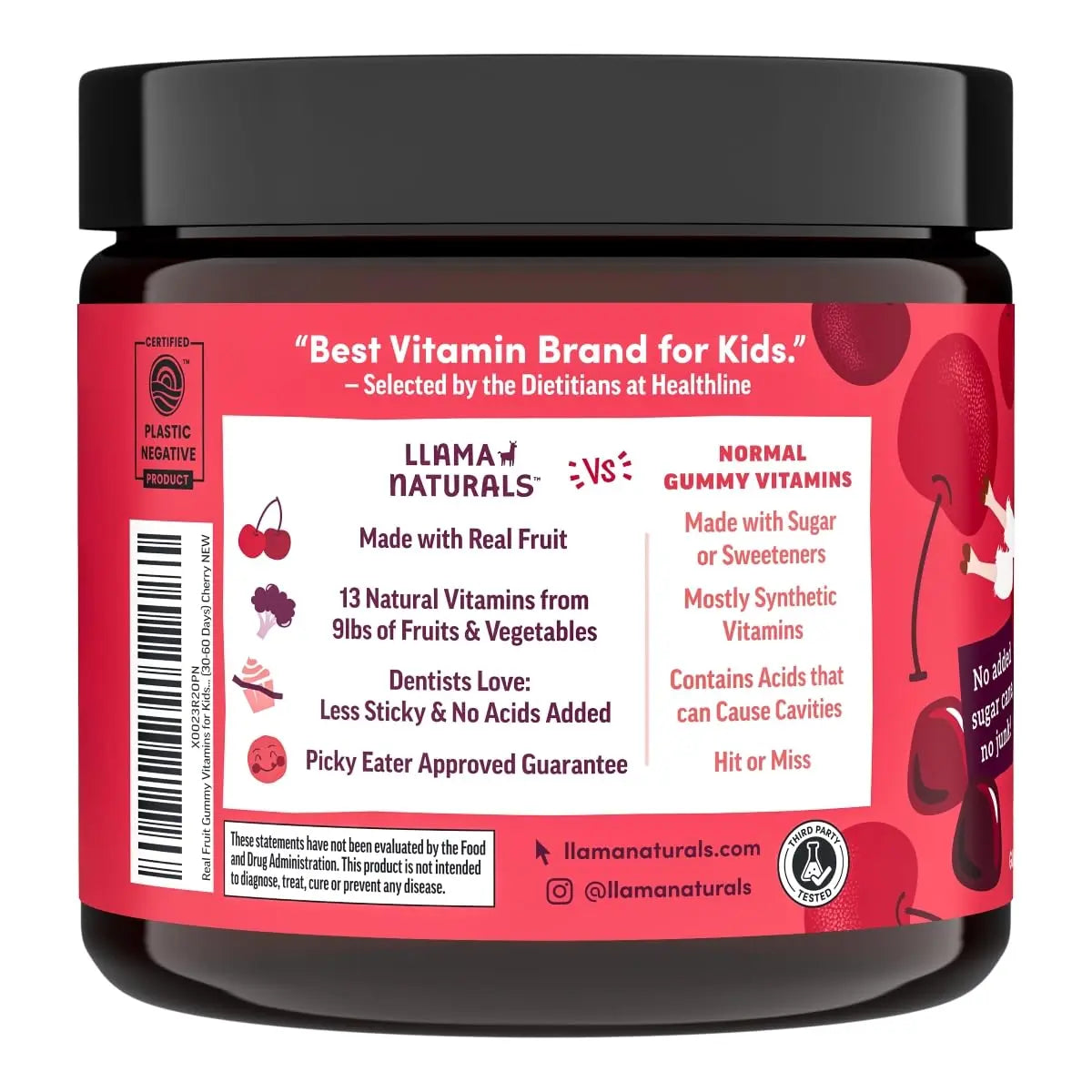 Llama Naturals Kids Multivitamin Gummies | Real Fruit, No Added Sugar Cane | Organic Vegan Toddler Whole Food Vitamins | Llama NaturalsBuy Supplements Australia