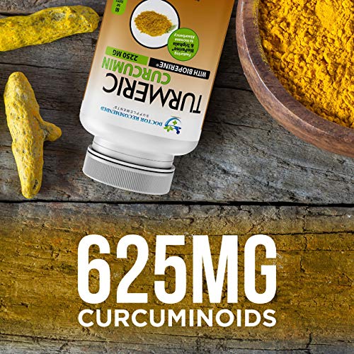 Turmeric Curcumin - 2250mg/d - 95% Curcuminoids - 180 Veggie Caps with Black DOCTOR RECOMMENDED SUPPLEMENTSBuy Supplements Australia