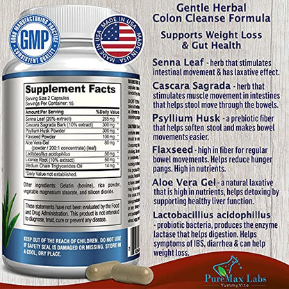 YUMMYVITE 15 Day Colon Cleanse and Detox, Herbal Detox Formula, Supports Weight YUMMYVITEBuy Supplements Australia