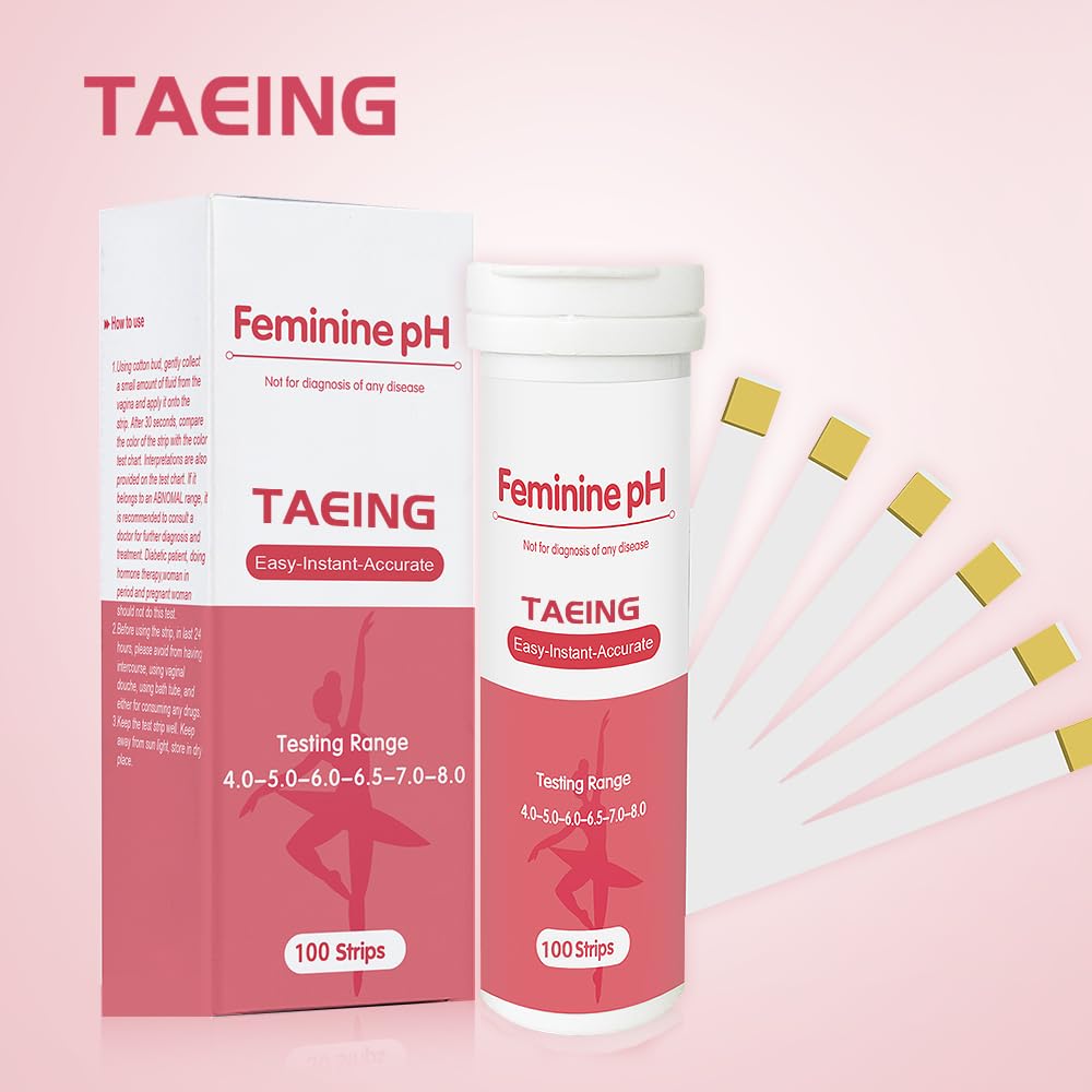 TAEING Vaginal Health pH Test Strips, 100pcs Feminine pH Test for Women, pH-Balance Monitor My StoreBuy Supplements Australia