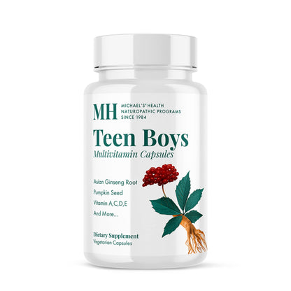 Michael's Health Naturopathic Programs Teen Boys - 60 Vegetarian Capsules - Daily Multivitamin Supplement - Kosher - 30 Servings MICHAEL'SBuy Supplements Australia