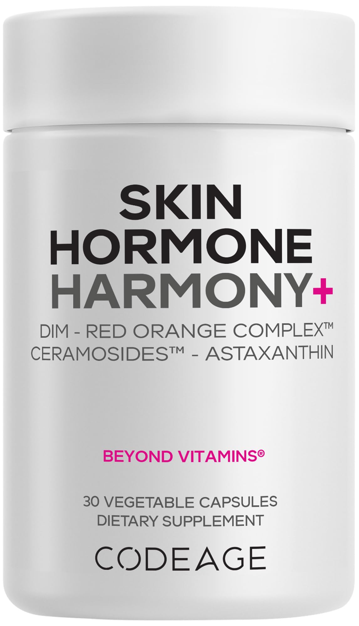 Codeage Skin Hormone Harmony+ Supplement – Skin Hair Support with Ceramosides, Red Orange Complex, Diindolylmethane, Astaxanthin, Vitamin C Ascorbic Acid, Liposomal Delivery – Non-GMO – 30 Capsules CodeageBuy Supplements Australia