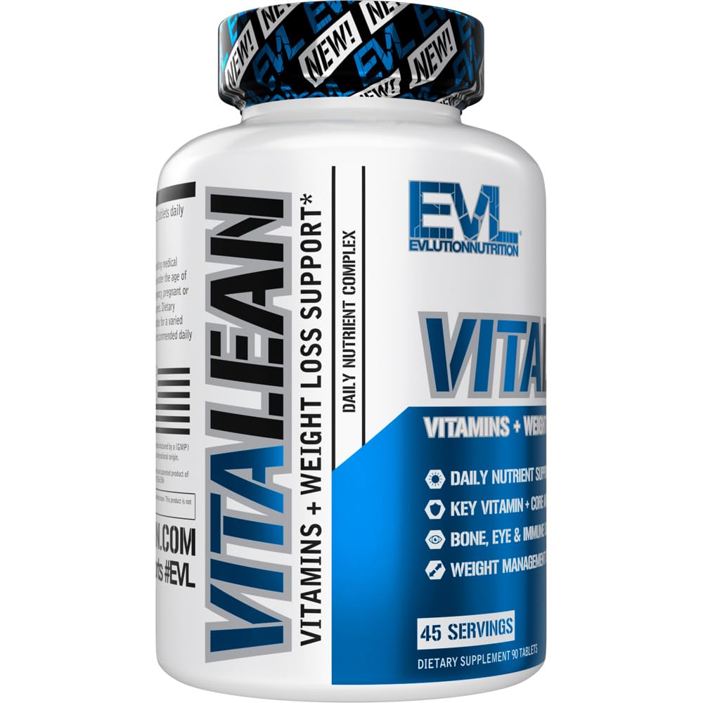 Evlution Nutrition VitaLean - Vitamins + Weight Loss Support - Key Vitamin + Core Antioxidant Support - Daily Nutrient & Weight Management Support - Bone, Eye & Immune Support - 45 Servings EvlutionBuy Supplements Australia
