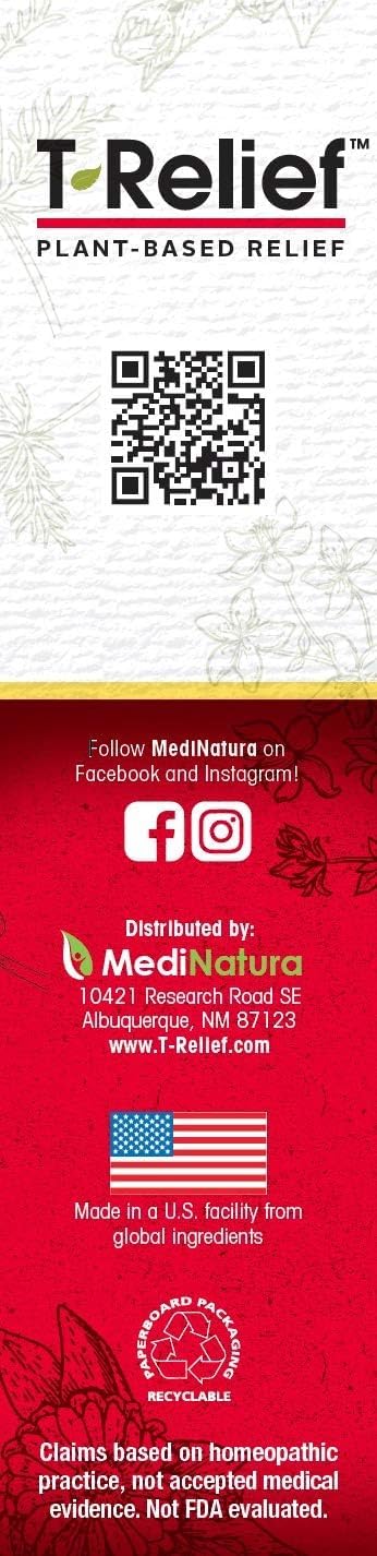 MediNatura T-Relief Extra Strength Cream Arnica +12 Natural Relieving Actives for Back Pain Joint Soreness Muscle Aches & Stiffness, Whole Body Fast Acting Relief for Women & Men - 3 oz MediNaturaBuy Supplements Australia