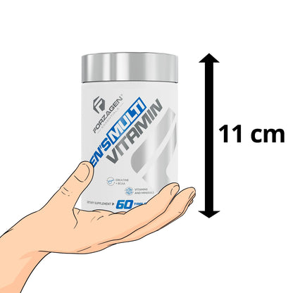 Forzagen Essentials Men's Multivitamin with Creatine and BCAA, Complete Vitamin and Mineral Complex, 60 Tablets ForzagenBuy Supplements Australia
