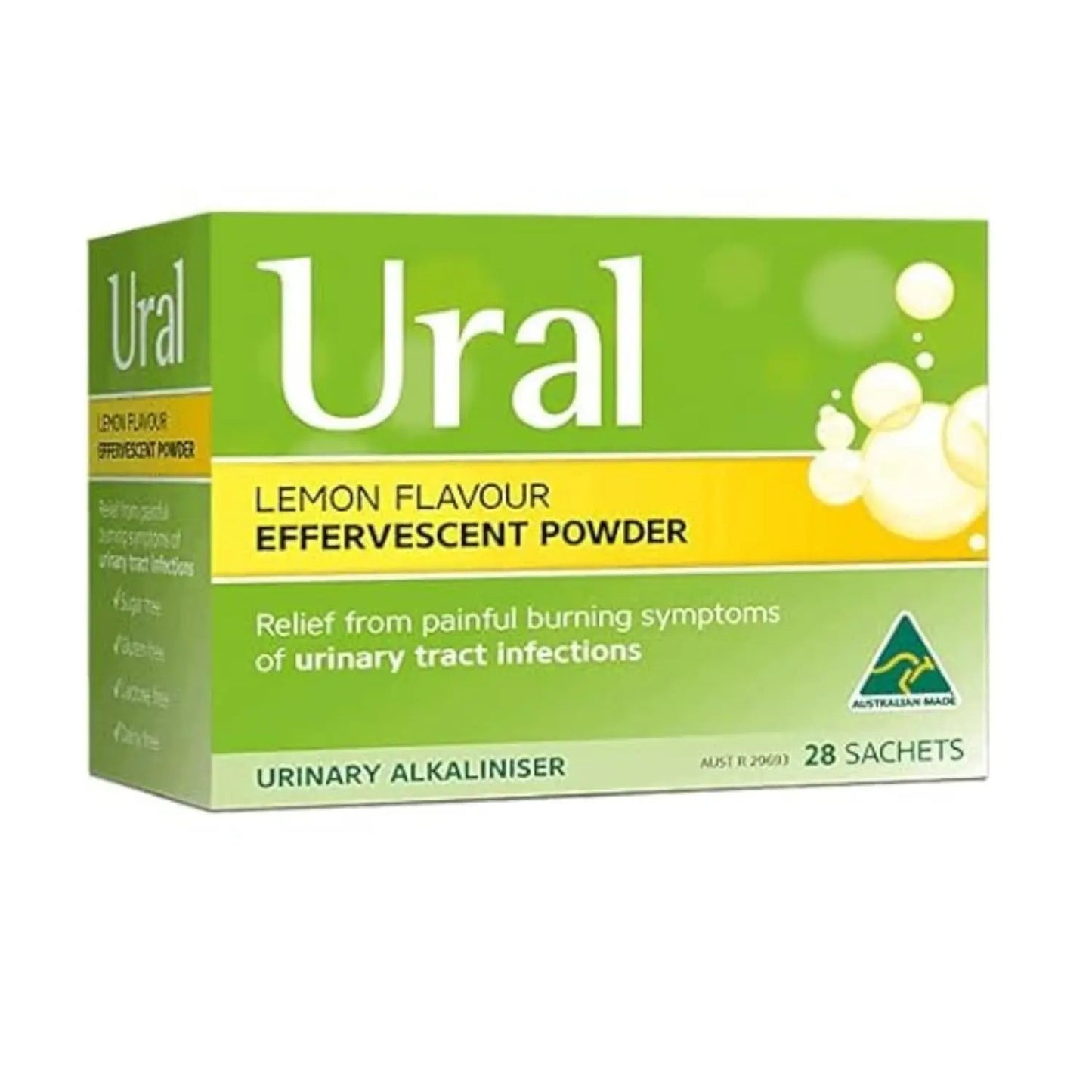 Ural Effervescent Powder 4G * 28 Sachets Urinary Alkalinizer Cystitis Relief UralBuy Supplements Australia
