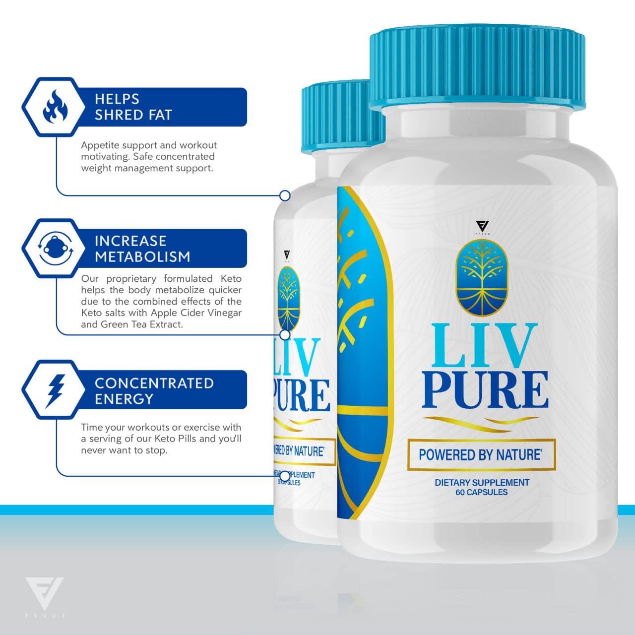 (3 Pack) Liv Pure Pills, Livpure Liver Detox Cleanse Management Capsules Advanced Formula Supplement FyvusBuy Supplements Australia
