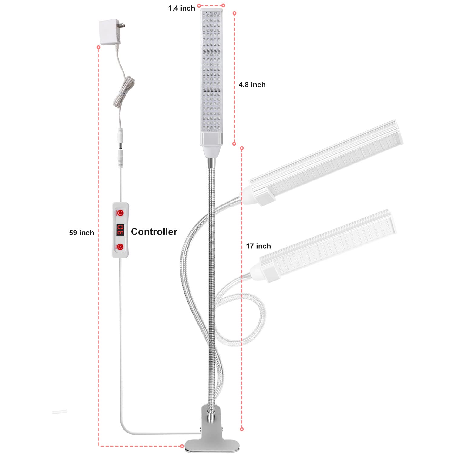 MAINENG Infrared & Red Light Therapy Lamp with Timer, 660nm & 850nm LED - M7685 MAINENGBuy Supplements Australia