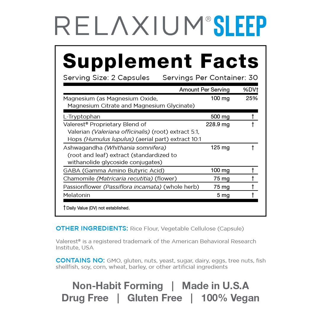 Relaxium Sleep Aid, 30-Day Supply, Dietary Supplement for Better Sleep RelaxiumBuy Supplements Australia