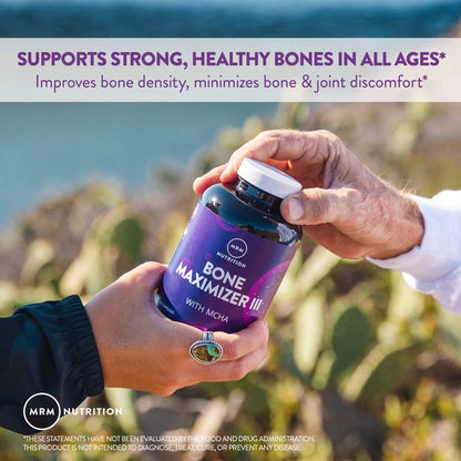 MRM Nutrition Bone Maximizer® III | with MCHA + Vitamin D3 + Vitamin K2 | Bone Health | High Potency | Key Vitamins and Minerals for Bones | 50 Servings MRMBuy Supplements Australia