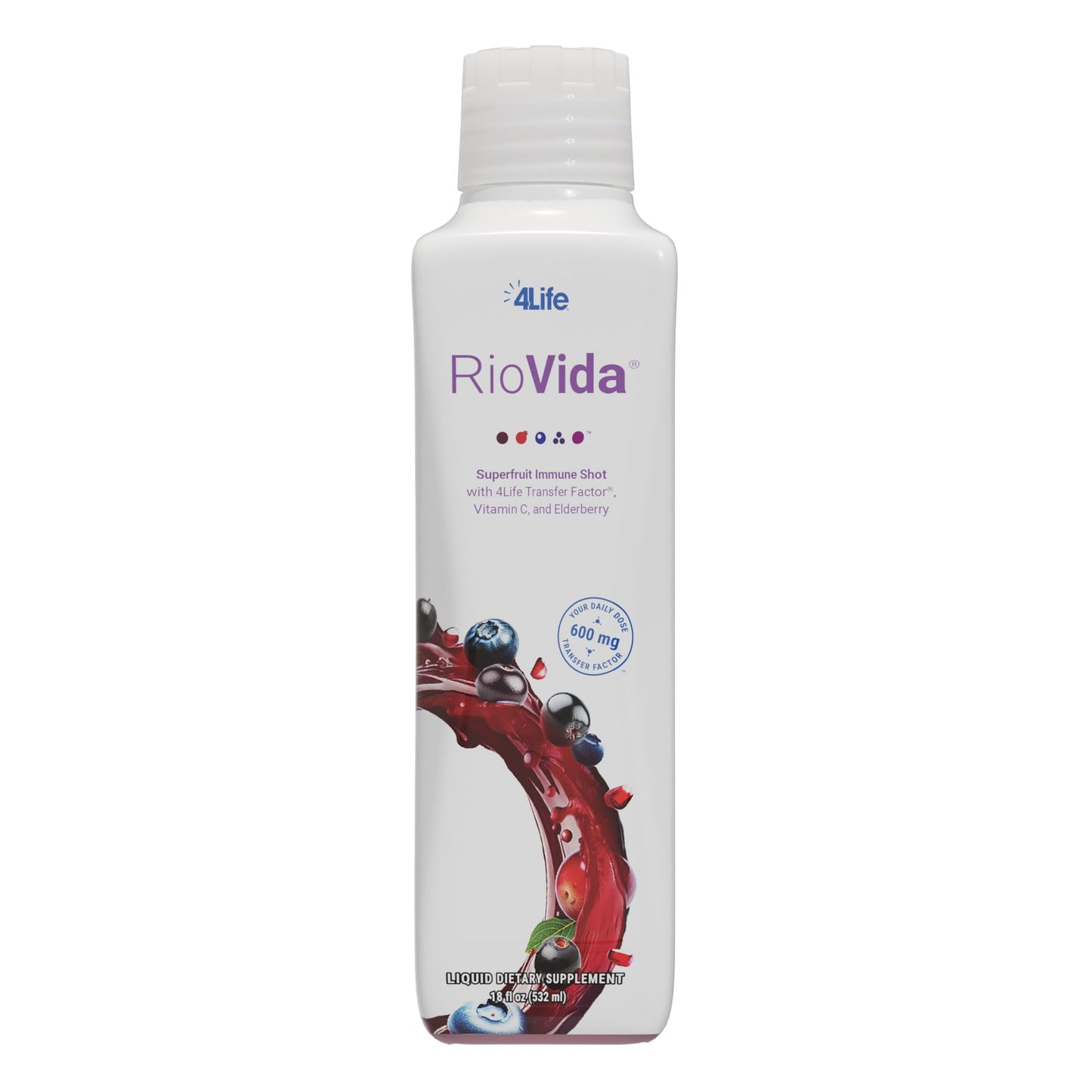 4Life Transfer Factor RioVida Tri-Factor Formula - Liquid Immune and Health Support with Vitamin C, Elderberry, Aronia Berry, Macqui, Blueberry, and Acai - Single Pack 4LifeBuy Supplements Australia