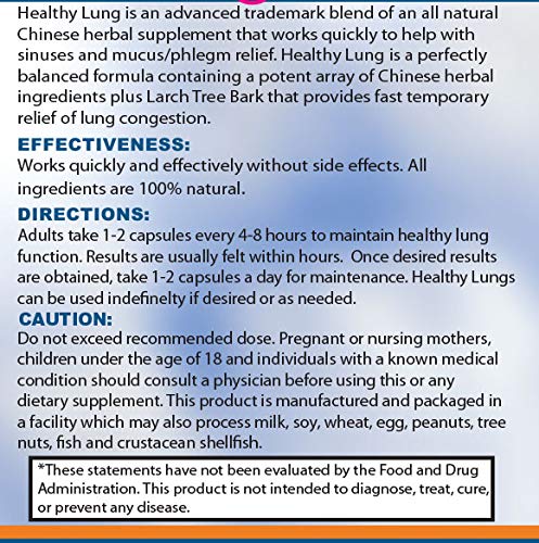 Healthy Lungs 120 Capsules - Improve Lung Function, Breathe Better, Stop Mucus, Phlegm and Allergies Quickly. Get Relief Fast with Healthy Lungs an All Natural Lung Health Supplement Serrasolv 360Buy Supplements Australia