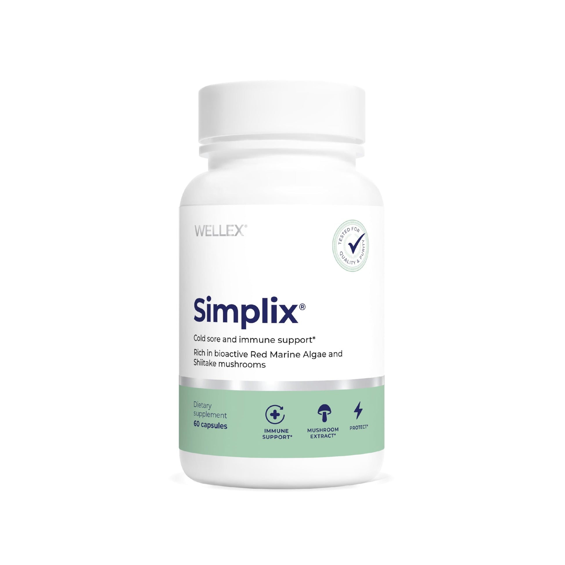 Simplix | Natural Supplement to Strengthen The Immune System | Respond to Outbreaks | Source of Highly Researched Mushroom & Seaweed Polysaccharides 60 Veggie Capsules (1 Pack) PapillexBuy Supplements Australia