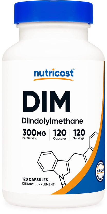 Nutricost DIM (Diindolylmethane) Plus BioPerine 300mg, 120 Vegetarian Capsules 