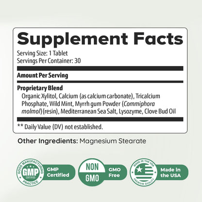 Power Bite Tablets – Mineral Complex with Calcium, Xylitol, Myrrh & Clove Oil – Natural Chewable Formula – Made in USA, Non-GMO, GMP Certified – 30 Tablets – 3 Month Supply Nature’s NutriWaveBuy Supplements Australia