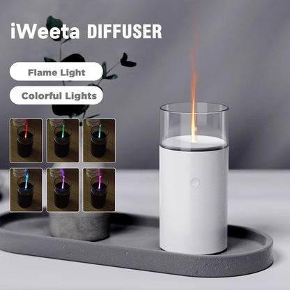 iWeeta Candlelight Diffuser,60ml Rechargeable Battery Operated Low Power Portable 10ml/H Aroma iweetaBuy Supplements Australia