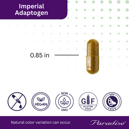 Paradise Herbs, Imperial Adaptogens, with Ashwagandha, Astragalus, Rhodiola, Proprietary Adaptogen Blend for Stress Support, Focus & Energy, 60 Vegetarian Capsules Paradise HerbsBuy Supplements Australia