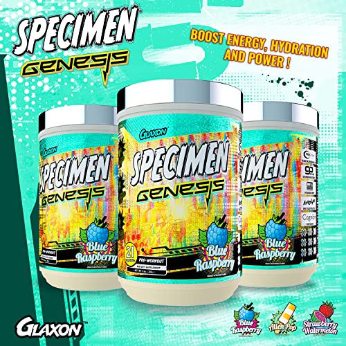 Specimen Full Spectrum High Stimulant Pre-Workout Powder | Supercharged Energy & Muscle Pumps + Focus & Hydration | Great Far-Out Flavors (Blue Raspberry V3)