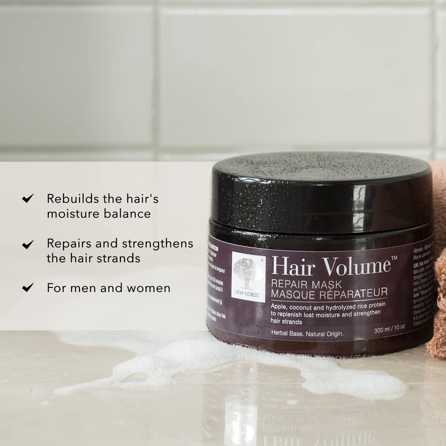 NEW NORDIC Hair Volume Repair Mask for Dry Damaged Hair & Natural Growth, Rebuild Moisture Balance, Volumize & Strengthen, 10 oz NEW NORDICBuy Supplements Australia