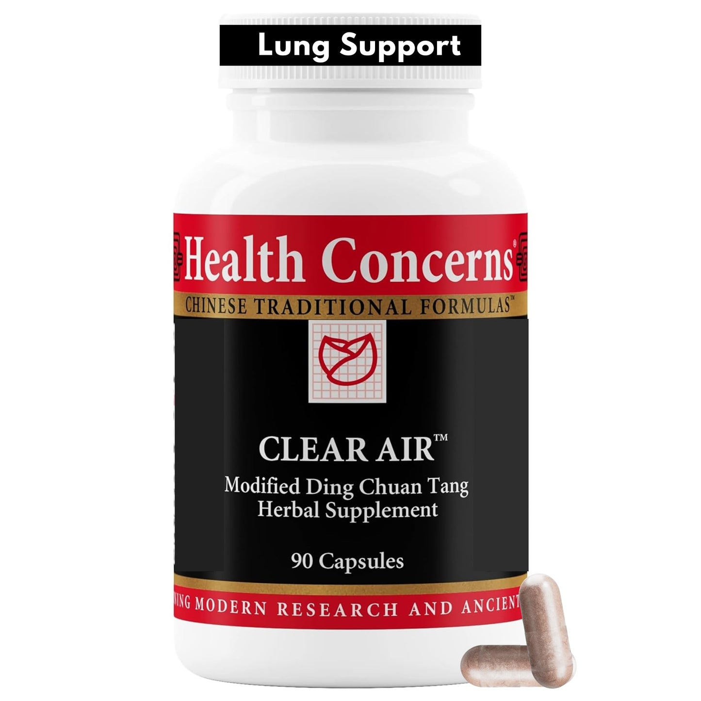 Health Concerns Clear Air - Cough & Phlegm Support Supplement - Marshmallow, Apricot, Bitter Orange, Garlic, Skullcap & More - Increases Oxygen Capacity & Reduces Mucus - 90 Capsules Health ConcernsBuy Supplements Australia