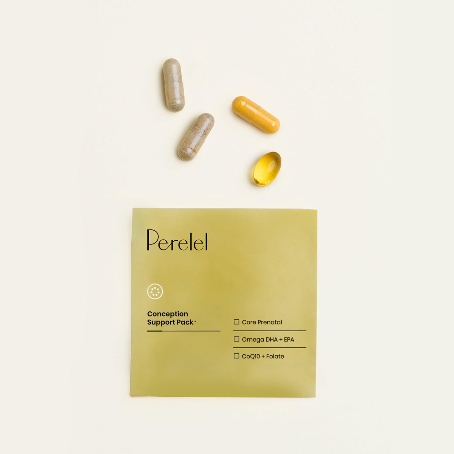 Perelel Conception Support Pack, Prenatal Multivitamin with DHA Omega 3, COQ10 & Folate, Supports Fertility Wellness for Women
