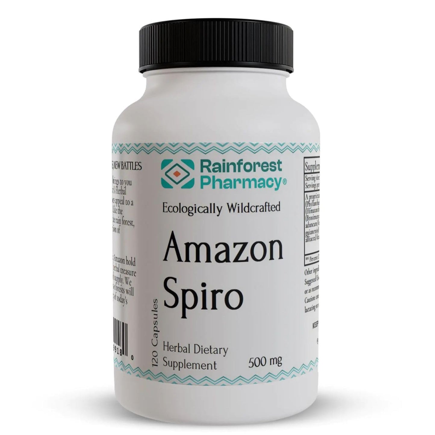 Rainforest Pharmacy Spiro Natural Herbal Supplement| 120 Vegetarian Capsules, 500 mg | Ecologically Wildcrafted Chanca Piedra & 5 Amazon Rainforest Herbs | Non-GMO Rainforest PharmacyBuy Supplements Australia